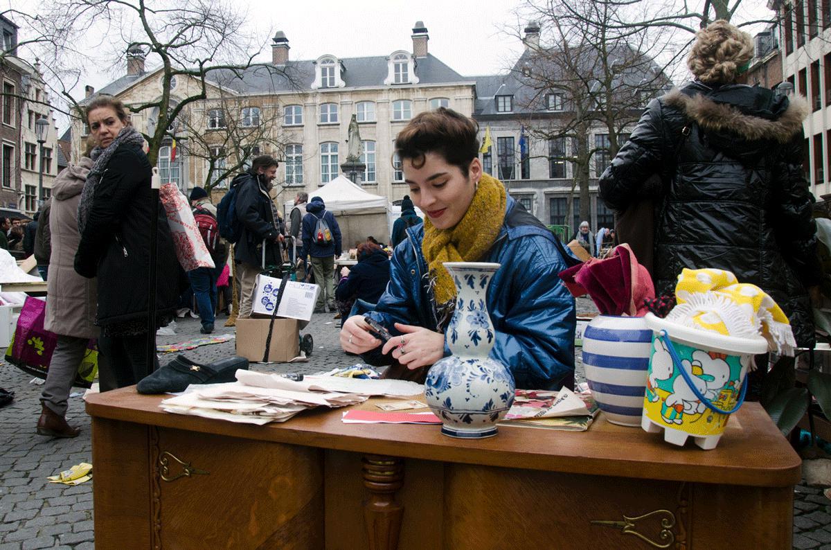 Performance  by Ines Ballesteros and contemporary Belgian artist Pierre Coric