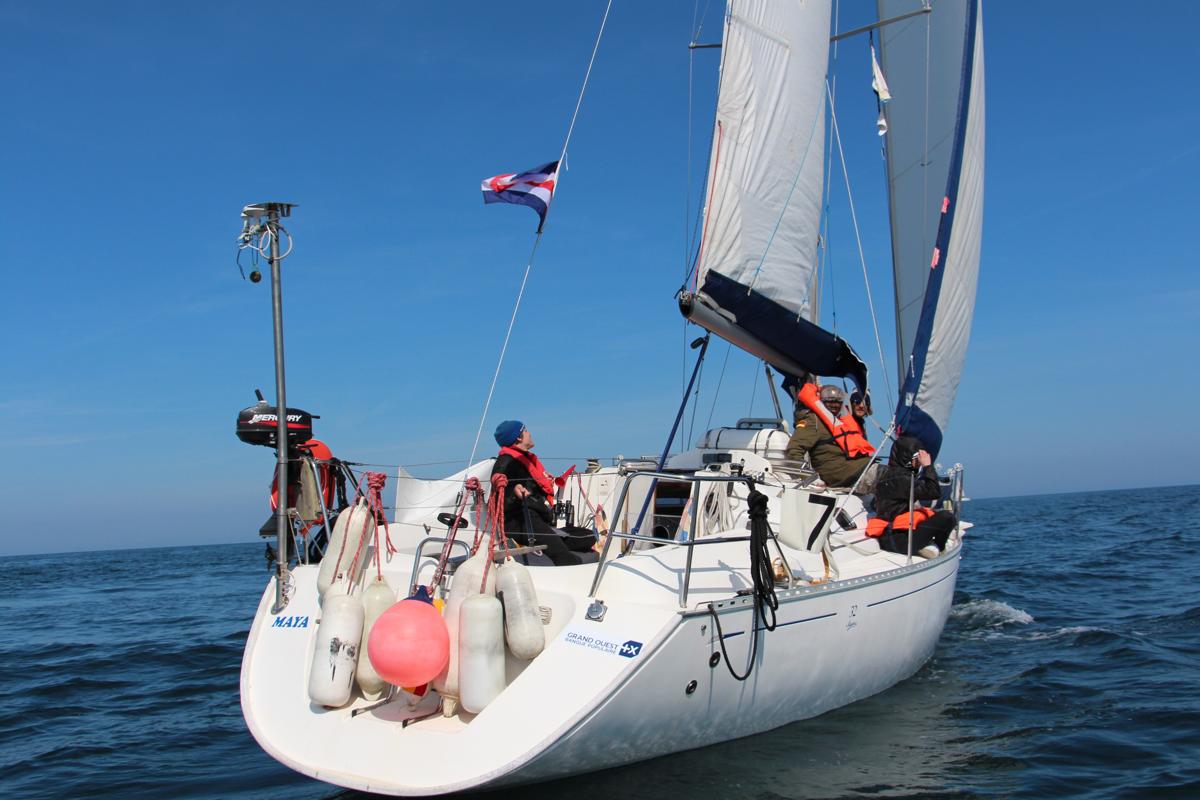 Sailboat and studio of contemporary Belgian artist Pierre Coric