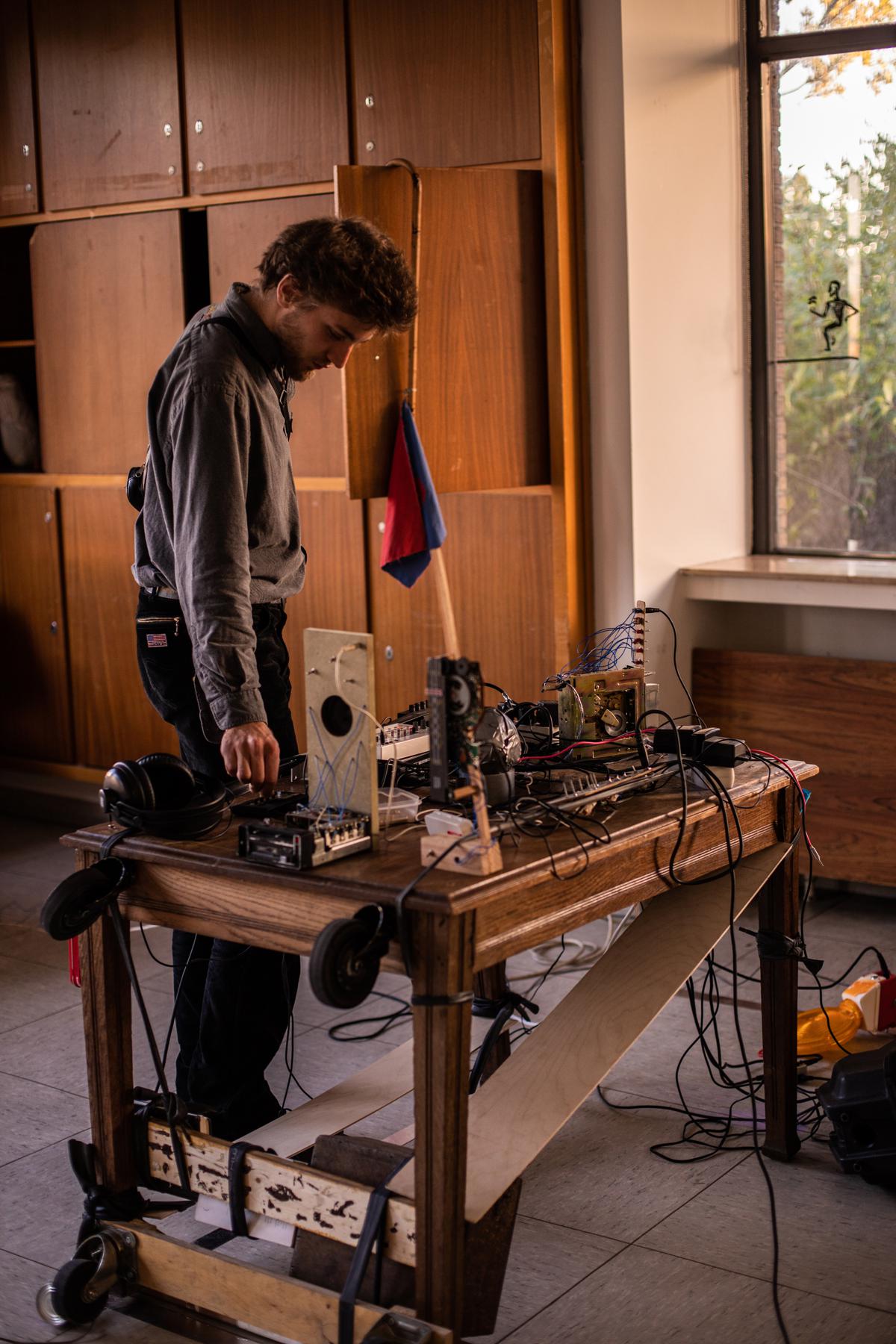 Performance by contemporary Belgian artist Pierre Coric